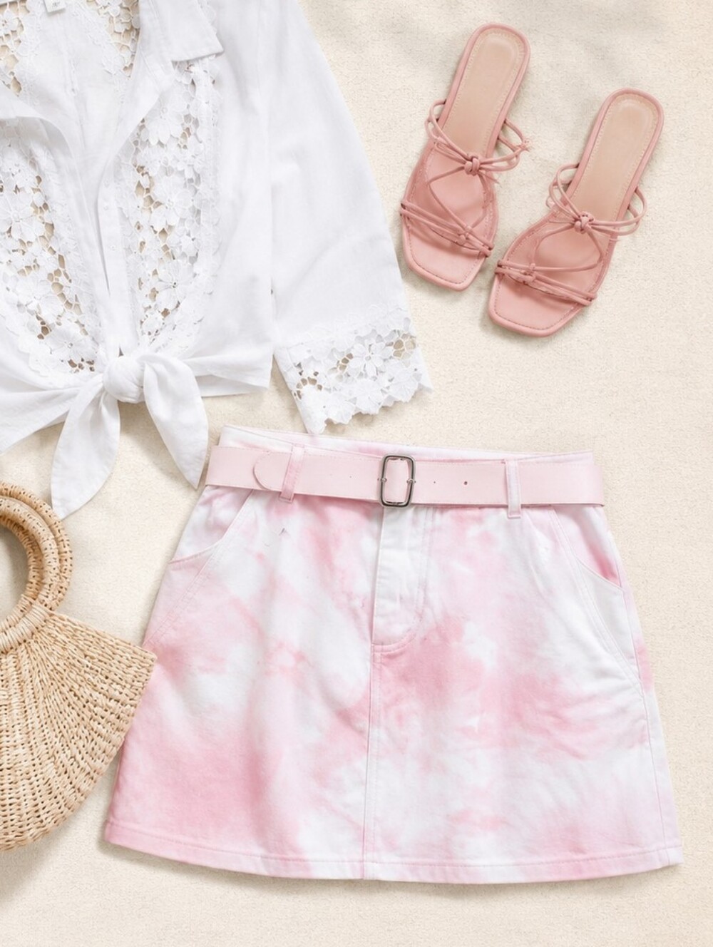 🩵 ANTROPOLOGIE Elodine Tie Dye Mini Skirt